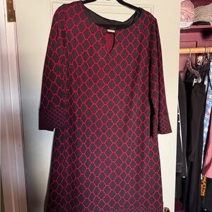 Vintage Black and red Dress -60s/70s silhouette